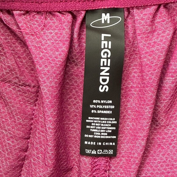 Legends Relay Shorts Men M Purple Nylon Stretch Performance Reflective Vented - Picture 6 of 15